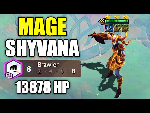 3 STAR MAGE SHYVANA ⭐⭐⭐ with 8 Brawler gets 14k HP! (TFT Festival of Beasts Set 4.5)