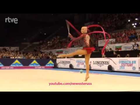 Kseniya Moustafaeva Ribbon AA - World Championships Stuttgart 2015