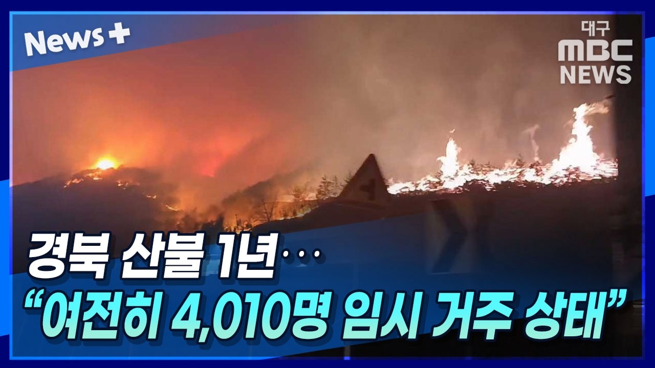 [뉴스+] 慶北山火事1年経ったが・・・「まだ4,010人臨時居住状態」