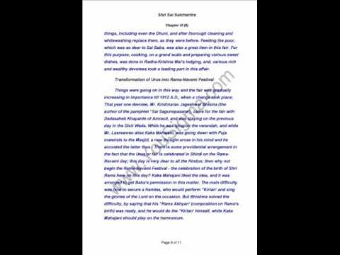 Sri Sai Satcharitra Chapter 6 - RAMA-NAVAMI FESTIVAL AND MASJID REPAIRS