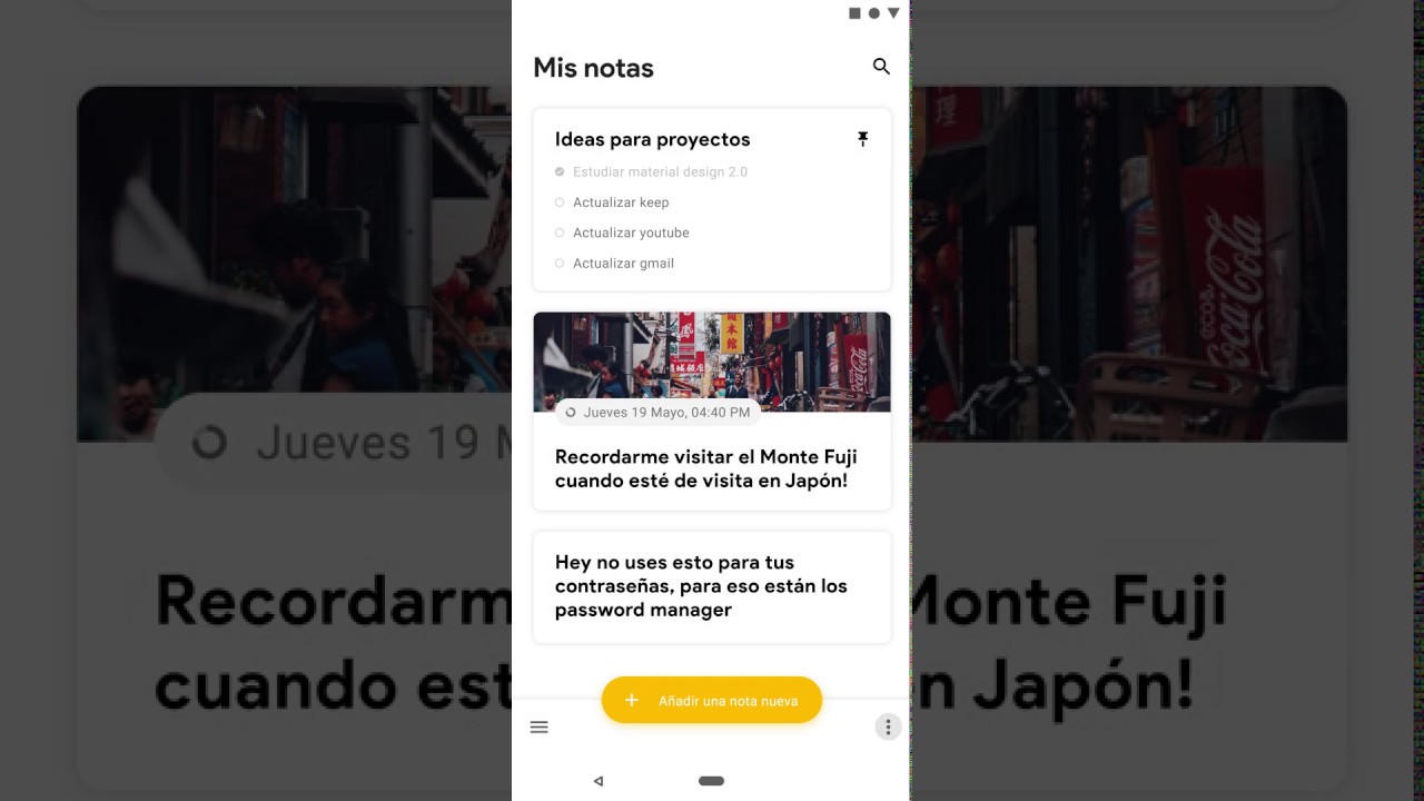 Google keep - material design 2.0