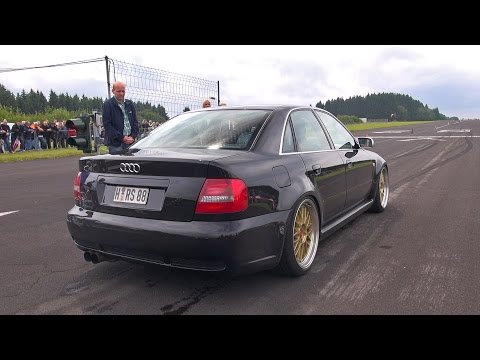 1000HP+ Audi S4 B5 Anti-Lag Sound! Flames & Accelerations!