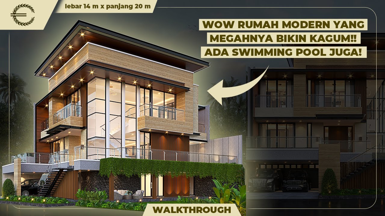 Video 3D Desain Rumah Modern 3 Lantai Ibu Olivia - Jakarta