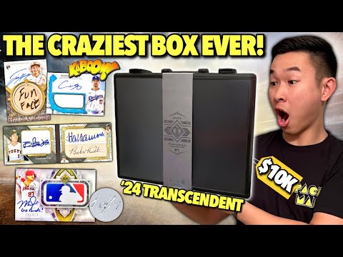 THE CRAZIEST $10,000 BOX EVER (INSANE 1/1s)! 😱🔥 2024 Topps Transcendent Baseball Hobby Box Review