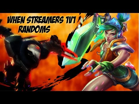 When Streamers 1v1 Randoms/Pros - League of Legends