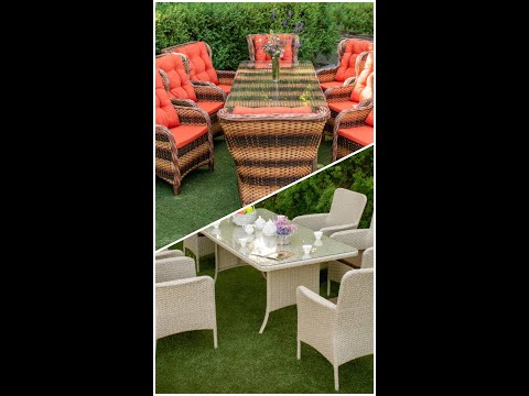 Мебель из ротанга. Комплекты мебели Фабрика Украинские Конструкции. Плетёная мебель. #rotang #shorts
