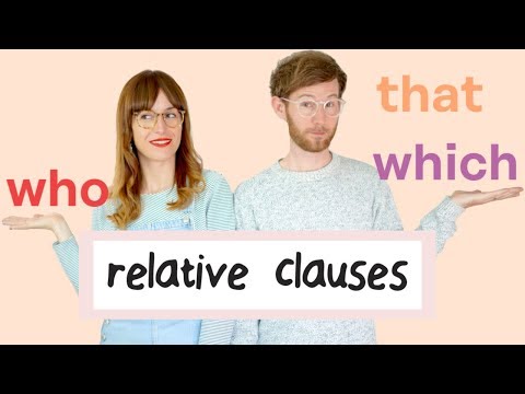 RELATIVE CLAUSES: who, which, that 👌 Easy peasy!  | Gramática inglesa