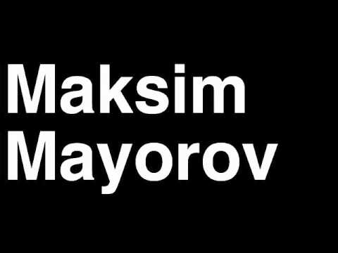 How to Pronounce Maksim Mayorov Columbus Blue Jackets NHL Hockey Player Runforthecube
