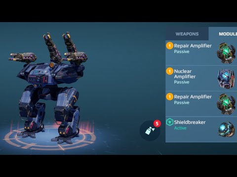 War Robot Behemoth MK2 with Puncher MK2 + Nuclear and Repair Amplifier Gameplay