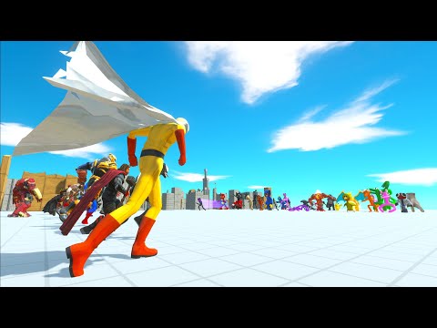All superheroes vs all monsters Animal Revolt Battle Simulator