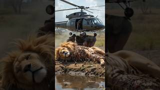 Saving the Dying King: Lion Overrun by Parasites Rescued by Emergency Team. #animalrescue #lion