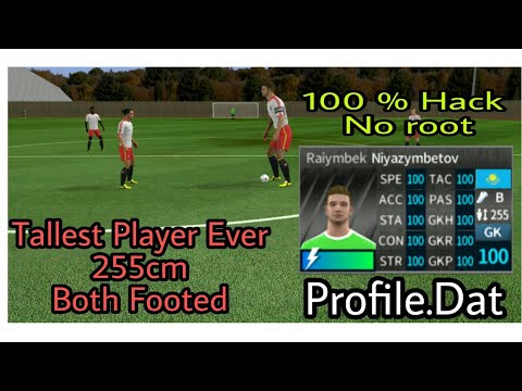 Tallest player ever in Dream league Soccer 18 of 255 cm