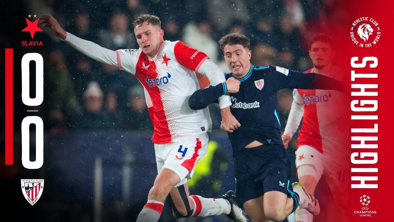 SK Slavia Praha 0 - 0 Athletic Club highlights