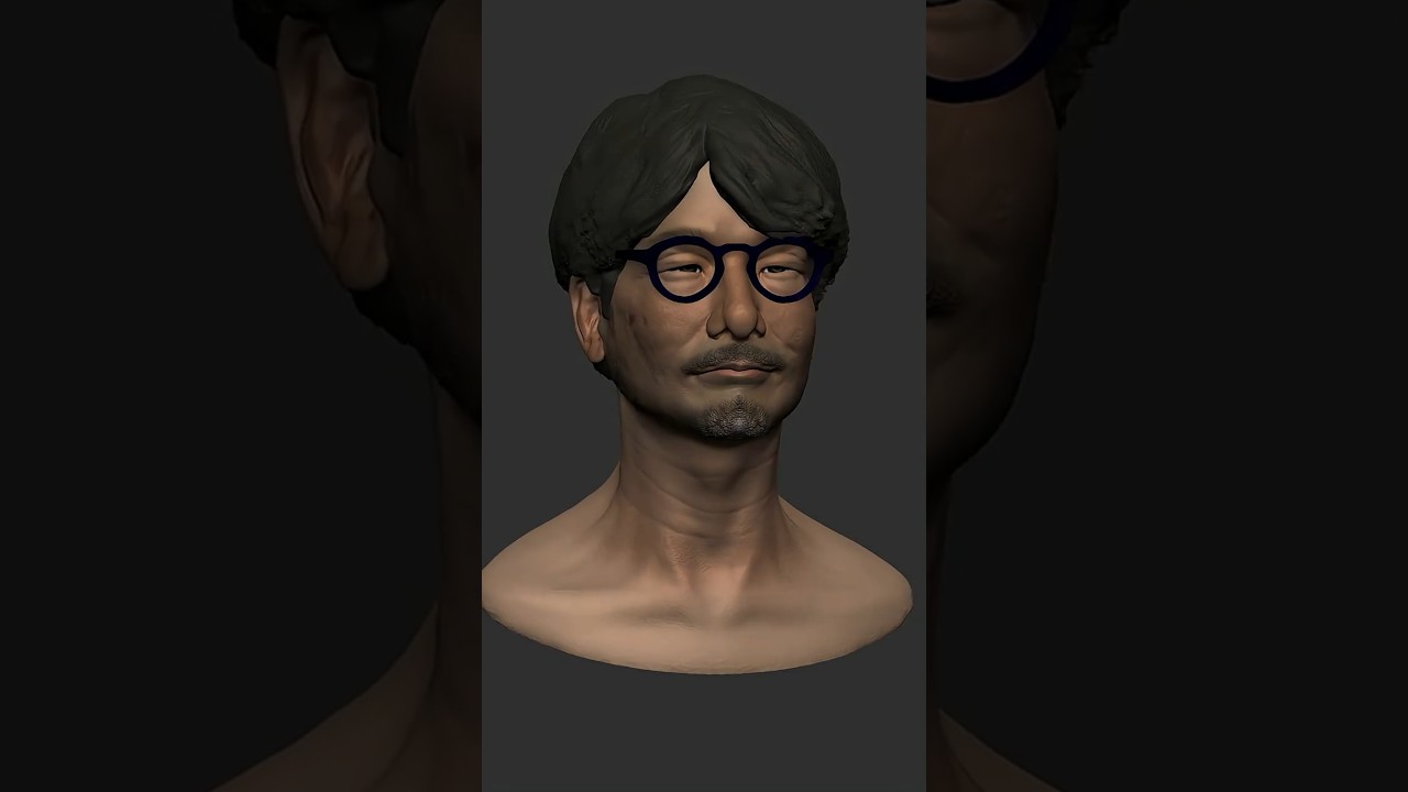 Daily Sketch on Zbrush 06  — Sculpting Hideo Kojima  — 