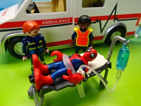 Playmobil Ambulance Spiderman with Green Goblin
