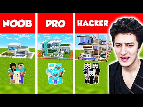 MİNECRAFT NOOB vs PRO vs HACKER 🛏️ EN GÜVENLİ EVİ KİM YAPACAK