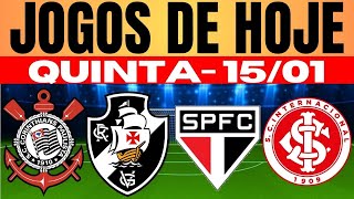 💥IMPERDÍVEL! MUITA BOLA ROLANDO NOS JOGOS DE HOJE QUINTA-FEIRA 15/01/2026 I JOGOS DE HOJE