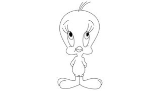 How to draw Tweety Bird - Easy step-by-step drawing lessons for kids