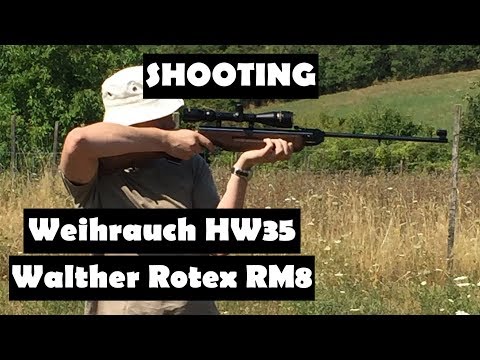Weihrauch HW35 / Walther Rotex RM8 - Outdoor schießen und plinken