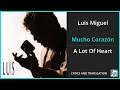 Luis Miguel - Mucho Corazón Lyrics English Translation - Spanish and English Dual Lyricss