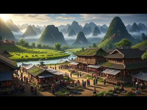 Asian market in the clouds sells a lot of strange things