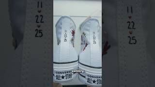 finish some bridal Converse with me👟✨🤍 #converse #embroidery #handmade #custom #art #artist