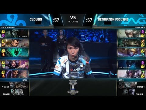 [GG!]C9(Sneaky Draven) VS DFM(Evi Camille) Highlights - Worlds 2018 Play-In Day3