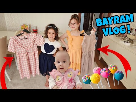 EID VLOG!! BAHAR BANU ALYA AND ASEL MIRA WEARED THEIR EID CLOTHES!! SHE RECEIVED ALLOWANCE FROM H...