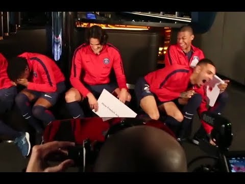 CAVANI Speaking ENGLISH !!! MBAPPE Trying to teach him