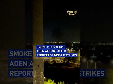 Smoke rises above Aden airport after reports of missile strikes