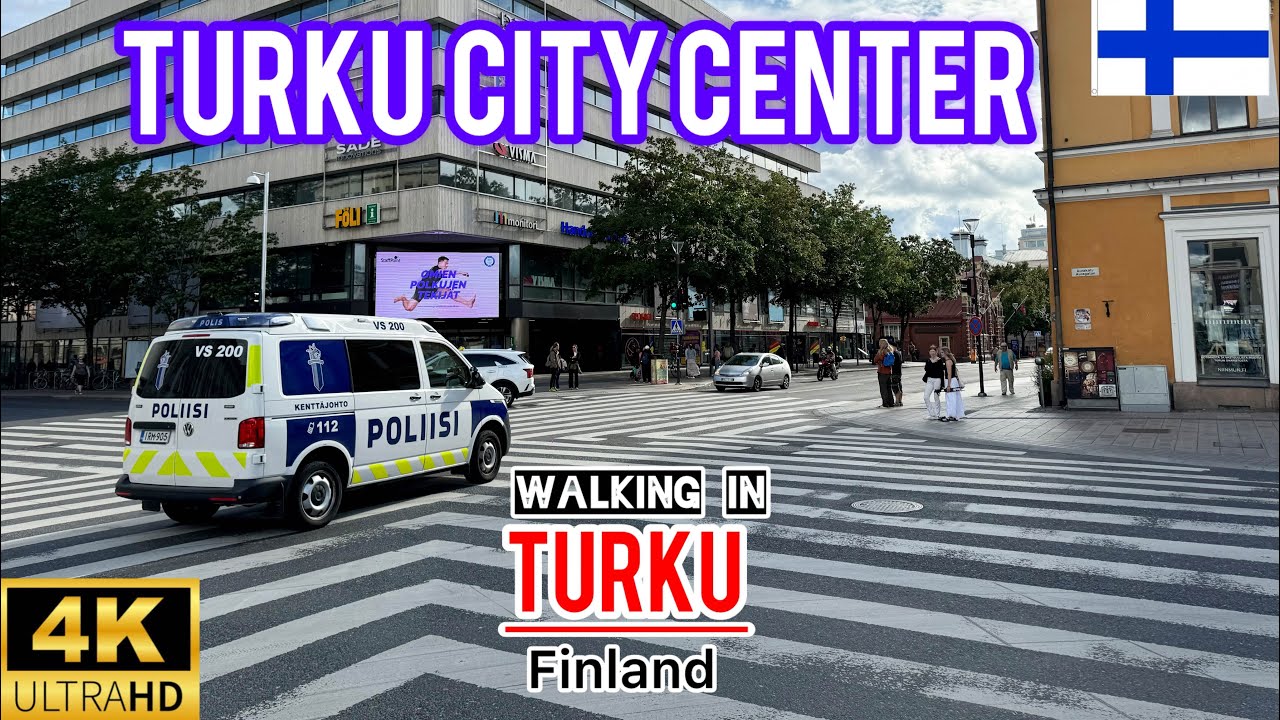 Immersive street-level walking tour through Turku, Finland, showcasing authentic urban landscapes, local architecture, and the vibrant atmosphere of the city's neighborhoods