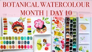 🎉🎉 BOTANICAL Watercolour Month Day 10 | Step by Step Tutorial JUL 2024