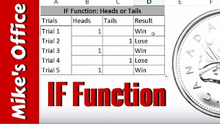 IF Function Example: Heads or Tails