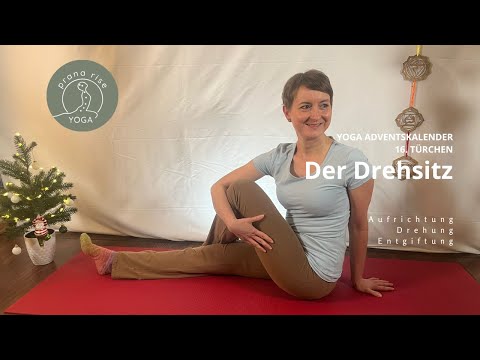 16. Türchen Yoga Adventskalender: Der Drehsitz - Prana Rise Yoga mit Melanie Müller