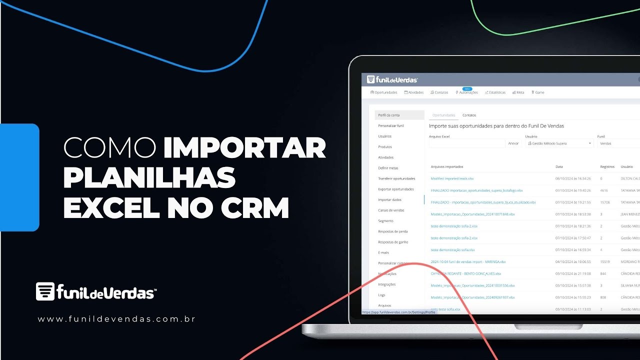 Como Importar de Planilhas para o Funil de Vendas™ CRM