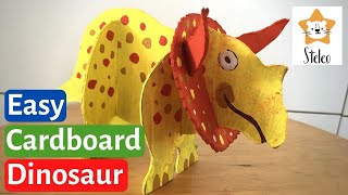 How To Make A Cardboard Dinosaur |DIY Easy Cardboard Dinosaur Triceratops | Dinosaurs For Kids