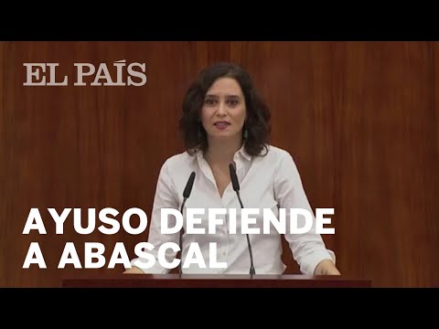 Díaz Ayuso: 'Santiago Abascal viene de haber estado sufriendo el acoso totalitario del entorno de...