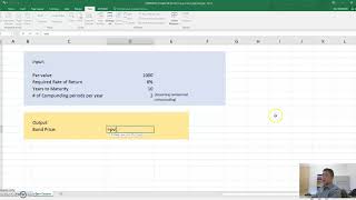 Zero Coupon Bond Pricing in Excel