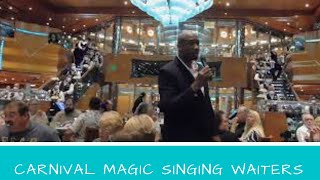 Farewell song by the waiters on Carnival Magic
