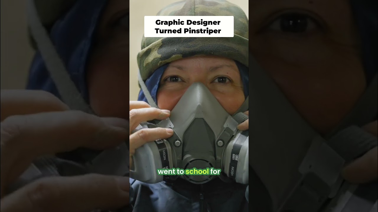 From Graphic Design to Pin Striping: My Artistic Leap! #shorts