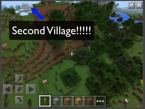 Insane Minecraft PE Seed - Double Village Spawn and Easy Diamonds!