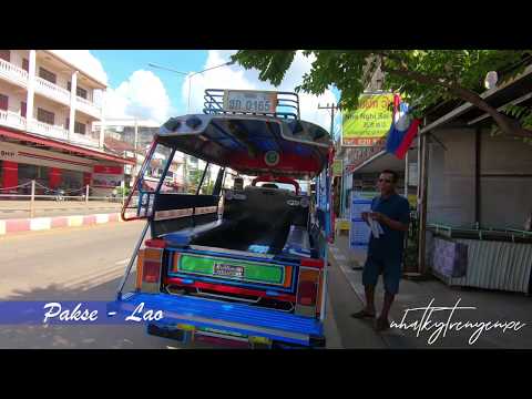 Vòng quanh thành phố Pakse - kiếm xe đi về lại Cam - Lao - Du lịch Cambuchia - Tập 2