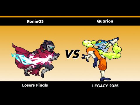 Legacy 2025 Losers Finals RoninG3 (Clairen) vs Quarion (Ranno) Rivals of Aether