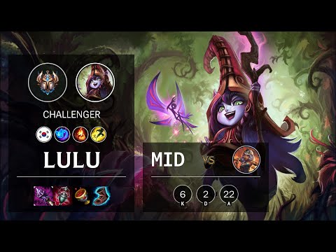 Lulu Mid vs Qiyana - KR Challenger Patch 10.16
