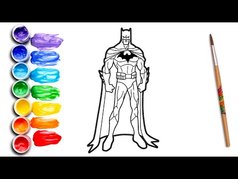 Unleash the Dark Knight! 🦇🎨 Draw, Color & Glitter Batman with Us!