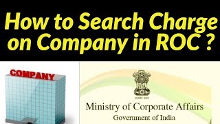How to Search Charge on Company in ROC?