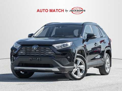 2020 Toyota RAV4 Hybrid Limited AWD in Black for sale at Jackson's Toyota in Barrie, ON