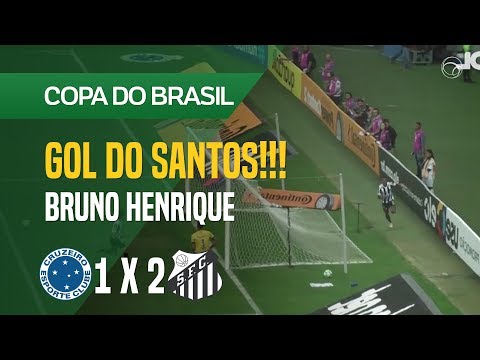 GOL (BRUNO HENRIQUE) - CRUZEIRO X SANTOS - 15/08 - COPA DO BRASIL 2018