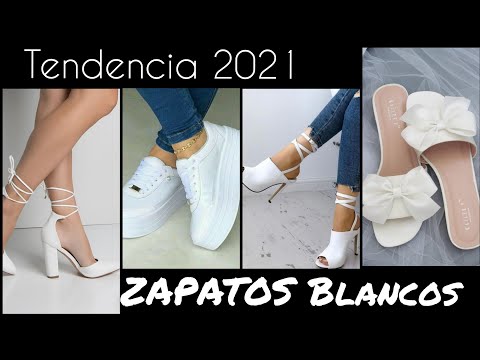 ZAPATOS BLANCOS TENDENCIA 2021MUJER|SHUOES TRENDY WINTH 2021#SHUOESWOMEN  #ZAPATOSMODAMUJER2021