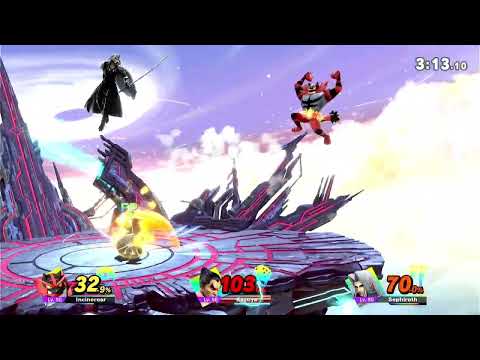 Super Smash Bros Ultimate Amiibo Fights Request Incineroar vs Kazuya vs Sephiroth